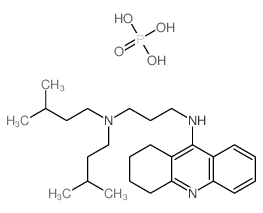 N',N'-bis(3-methylbutyl)-N-(1,2,3,4-tetrahydroacridin-9-yl)propane-1,3-diamine,phosphoric acid Structure