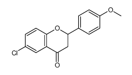 6-chloro-2-(4-methoxyphenyl)-2,3-dihydrochromen-4-one结构式