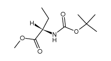 Butanoic acid, 2-[[(1,1-dimethylethoxy)carbonyl]amino]-, Methyl ester Structure