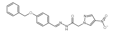 1H-Pyrazole-1-aceticacid,4-nitro-,[[4-(phenylmethoxy)phenyl]methylene]hydrazide(9CI)结构式
