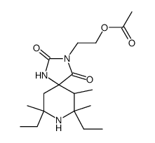 3-(2-acetoxy-ethyl)-7,9-diethyl-6,7,9-trimethyl-1,3,8-triaza-spiro[4.5]decane-2,4-dione结构式