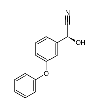 (S)-(3-苯氧基苯基)羟基乙腈结构式