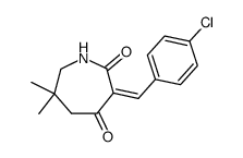3-(4-chloro-benzylidene)-6,6-dimethyl-azepane-2,4-dione Structure