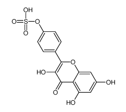 [4-(3,5,7-trihydroxy-4-oxochromen-2-yl)phenyl] hydrogen sulfate Structure