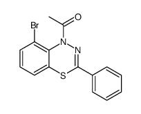 1-(8-bromo-3-phenyl-4,1,2-benzothiadiazin-1-yl)ethanone Structure