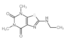 2-(Ethylamino)-4,6-dimethyl[1,3]thiazolo[5,4-d]pyrimidine-5,7(4H,6H)-dione结构式
