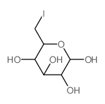 D-Glucose,6-deoxy-6-iodo- Structure