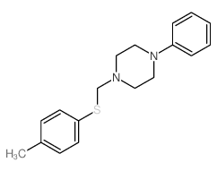 1-[(4-methylphenyl)sulfanylmethyl]-4-phenyl-piperazine结构式