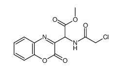 methyl 2-(chloroacetamido)-2-[2-oxo-2H-1,4-benzoxazin-3-yl]acetate结构式