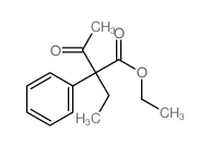 ethyl 2-ethyl-3-oxo-2-phenyl-butanoate结构式
