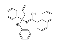 N-(1-anilino-1-phenylbut-3-enyl)naphthalene-1-carboxamide结构式