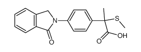 α-methylthio-α-[p-(1-oxo-2-isoindolinyl)phenyl]propionic acid结构式