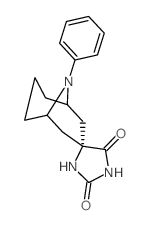 9-phenylspiro[9-azabicyclo[3.3.1]nonane-3,5'-imidazolidine]-2',4'-dione结构式