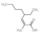 (Z)-4-ethyl-2-methyl-oct-2-enoic acid结构式