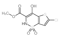 6-氯-4-羟基-3-甲氧羰基-2H-噻吩并[2,3-e]-1,2-噻嗪-1,1-二氧化物图片