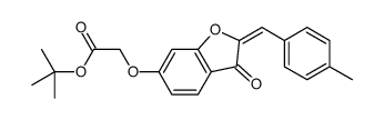 tert-butyl 2-[[2-[(4-methylphenyl)methylidene]-3-oxo-1-benzofuran-6-yl]oxy]acetate结构式