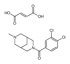 (3,4-dichlorophenyl)-(7-methyl-3-aza-7-azoniabicyclo[3.3.1]nonan-3-yl)methanone,(Z)-4-hydroxy-4-oxobut-2-enoate结构式