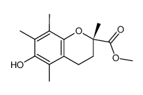 (S)-(+)-3,4-dihydro-6-hydroxy-2,5,7,8-tetramethyl-2H-1-benzopyran-2-carboxylic acid methyl ester Structure