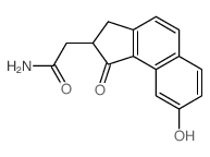 2-(8-hydroxy-1-oxo-2,3-dihydrocyclopenta[a]naphthalen-2-yl)acetamide Structure