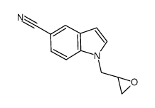 1-oxiranylmethylindole-5-carbonitrile结构式