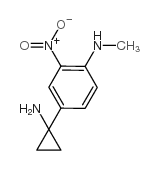 Benzenamine, 4-(1-aminocyclopropyl)-N-methyl-2-nitro- Structure