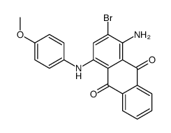 1-amino-2-bromo-4-(4-methoxyanilino)anthracene-9,10-dione结构式