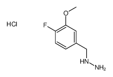 (4-氟-3-甲氧基苄基)肼盐酸盐(1:1)结构式