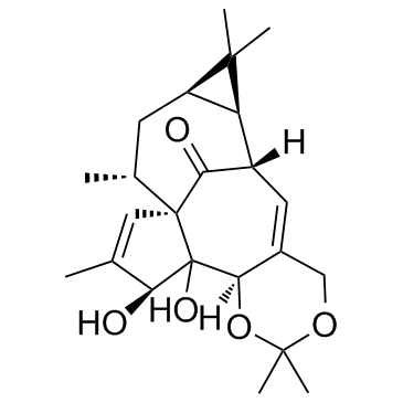 巨大戟醇-5,20-缩丙酮结构式