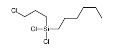 dichloro-(3-chloropropyl)-hexylsilane Structure