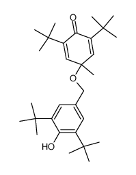 4-(3,5-di-t-butyl-4-hydroxybenzyloxy)-4-methyl-2,6-di-t-butylcyclohexa-2,5-dienone结构式