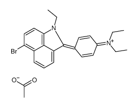 乙酸-6-溴-2-[4-(二乙氨基)苯基]-1-乙基苯并[CD]吲哚盐结构式