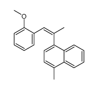 1-[(E)-1-(2-methoxyphenyl)prop-1-en-2-yl]-4-methylnaphthalene结构式