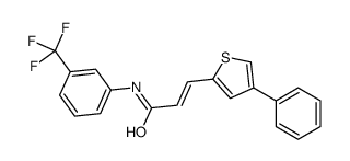 (2E)-3-(4-Phenyl-2-thienyl)-N-[3-(trifluoromethyl)phenyl]acrylami de结构式