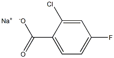 2-氯-4-氟苯甲酸钠盐结构式