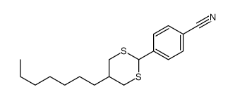 4-(5-heptyl-1,3-dithian-2-yl)benzonitrile Structure