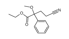 ethyl 4-cyano-2-methoxy-2-phenylbutyrate Structure