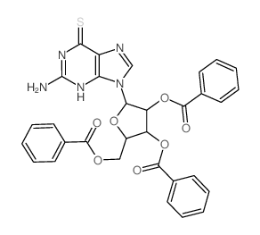 Guanosine, 6-thio-, 2,3,5-tribenzoate Structure
