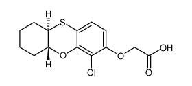 <(trans-4-chloro-5a,6,7,8,9,9a-hexahydrophenoxathiin-3-yl)oxy>acetic acid结构式