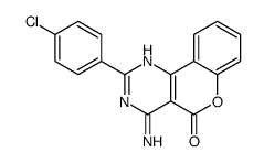 4-amino-2-(4-chlorophenyl)chromeno[4,3-d]pyrimidin-5-one结构式