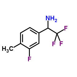 2,2,2-Trifluoro-1-(3-fluoro-4-methylphenyl)ethanamine Structure