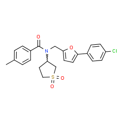 N-{[5-(4-chlorophenyl)-2-furyl]methyl}-N-(1,1-dioxidotetrahydro-3-thienyl)-4-methylbenzamide Structure