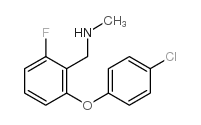 2-(4-Chlorophenoxy)-6-fluoro-N-methylbenzylamine Structure