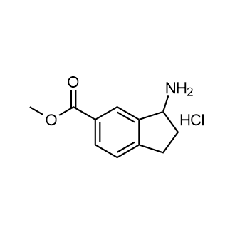 3-氨基-2,3-二氢-1H-茚-5-羧酸甲酯盐酸盐结构式
