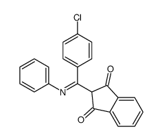 2-[C-(4-chlorophenyl)-N-phenylcarbonimidoyl]indene-1,3-dione Structure