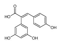 (E)-2-(3,5-dihydroxyphenyl)-3-(4-hydroxyphenyl)acrylic acid Structure