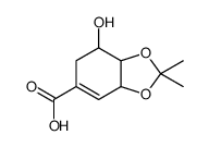 1-cyclohexene-1-carboxylic acid-5-hydroxy-3,4-isopropylidine-dioxy Structure
