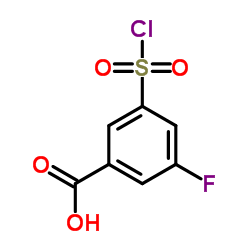 3-(氯磺酰基)-5-氟苯甲酸结构式