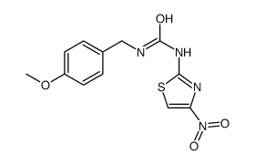 1-[(4-methoxyphenyl)methyl]-3-(4-nitro-1,3-thiazol-2-yl)urea结构式