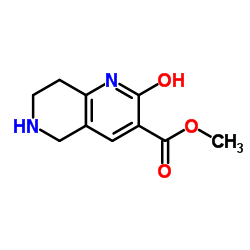 2-羟基-5,6,7,8-四氢-[1,6]萘啶-3-羧酸甲酯结构式