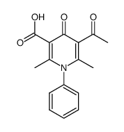 5-acetyl-2,6-dimethyl-1-phenyl-4-oxopyridine-3-carboxylic acid Structure